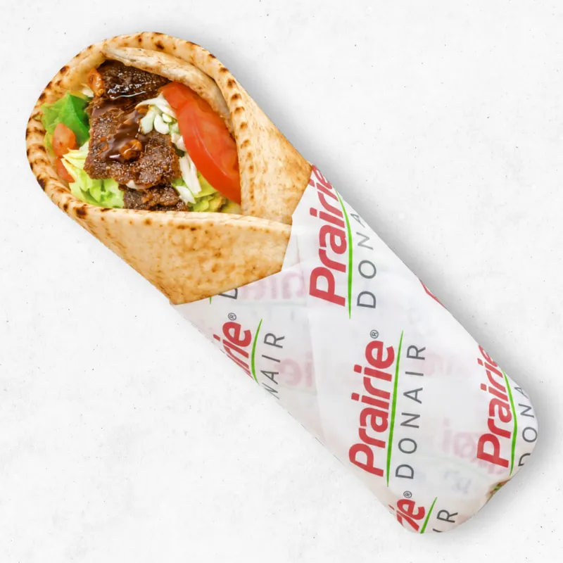 Canadian Maple donair in Prairie Donair wrap paper